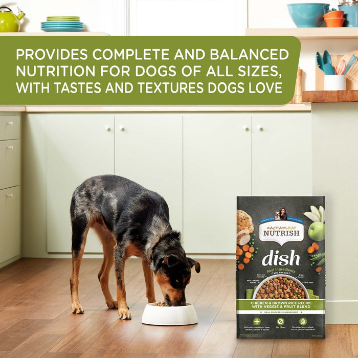 Rachael Ray Nutrish Dish Chicken, Vegetable, Fruit & Brown Rice Recipe Super Premium Dry Dog Food - 3.75lbs