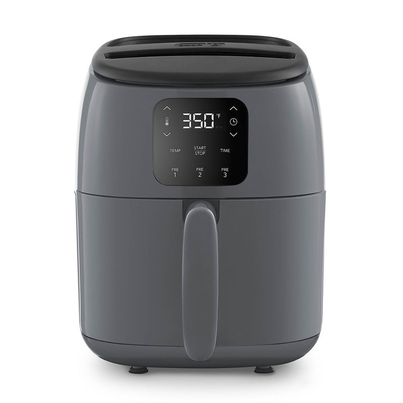 DASH Tasti-Crisp™ Electric Air Fryer Oven, 2.6 Qt., Grey – Compact Air Fryer For Healthier Food In Minutes, Ideal For Small Spaces - Auto Shut Off, Digital, 1000-Watt