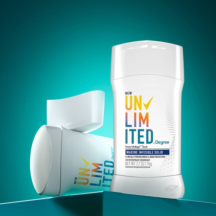 Degree Unlimited Invisible Solid 96-Hour Antiperspirant & Deodorant Stick - Marine - Floral Scent - 2.7oz