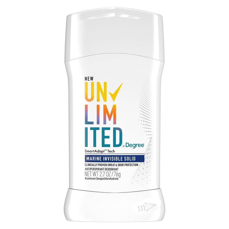 Degree Unlimited Invisible Solid 96-Hour Antiperspirant & Deodorant Stick - Marine - Floral Scent - 2.7oz