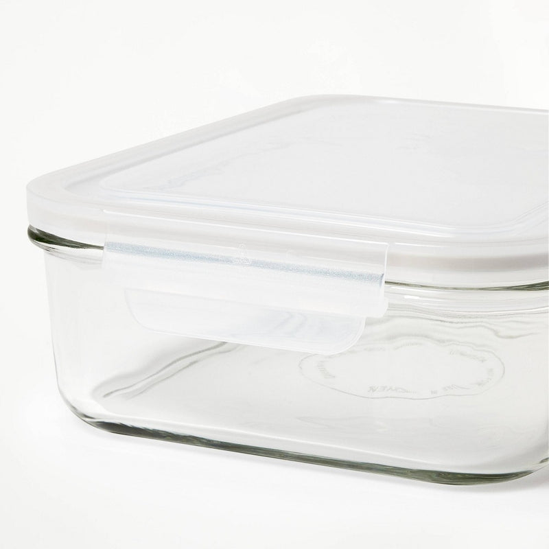 6pc (Set of 3) Glass Food Storage Container Set Clear - Figmint