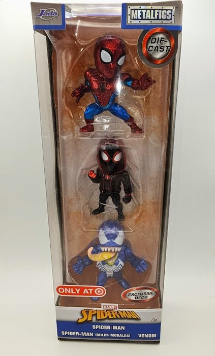 Metalfigs Spider-Man 2.5" Metal Figures 3pk (Spiderman, Miles Morales, Venom)