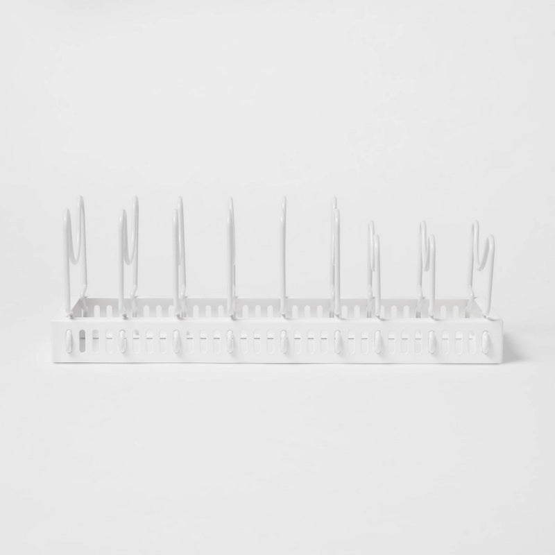Metal Adjustable Lid and Pan Organizer White - Brightroom