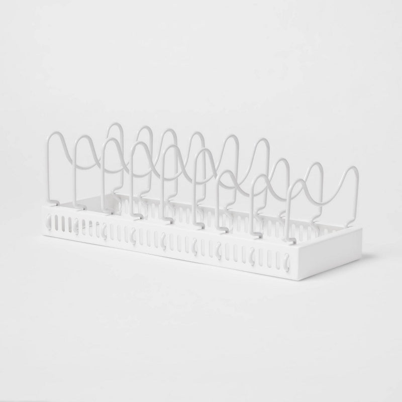 Metal Adjustable Lid and Pan Organizer White - Brightroom