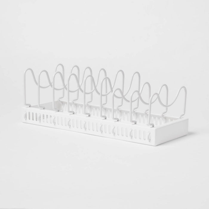 Metal Adjustable Lid and Pan Organizer White - Brightroom