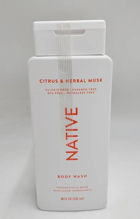 Native Body Wash - Citrus & Herbal Musk - Sulfate Free - 18 fl oz