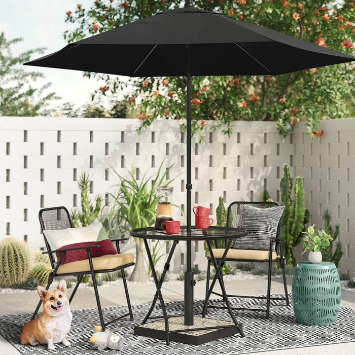 7.5' Round Outdoor Patio Market Umbrella Black - Room Essentials