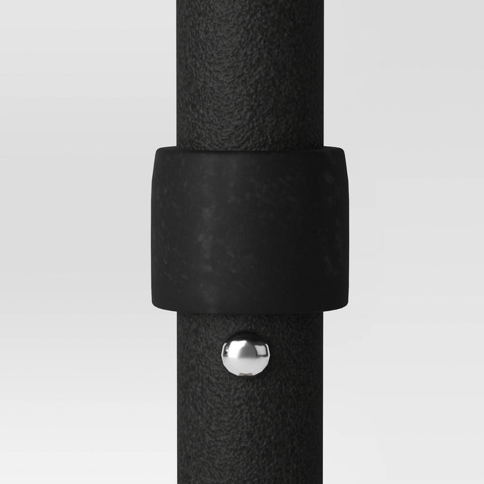 7.5' Round Outdoor Patio Market Umbrella Black - Room Essentials