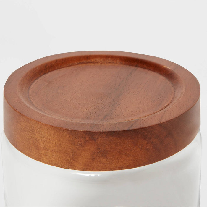 Canister Acacia/Glass Small - Threshold