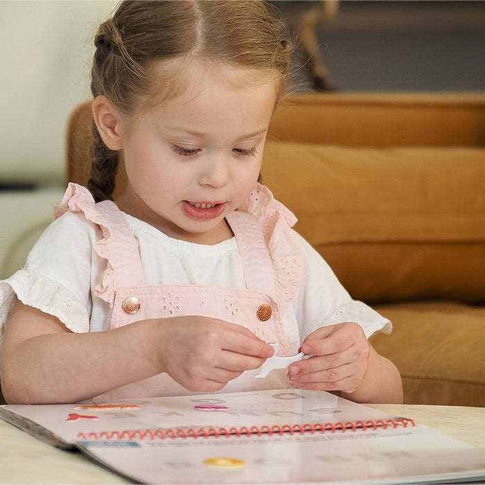 Reusable Sticker Learning & Activity Book with 200 Premium Puffy Stickers - Chuckle & Roar