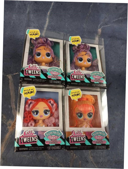 LOT OF 4 L.O.L. Surprise! Tweens Surprise Swap Styling Heads  SEE DETAILS