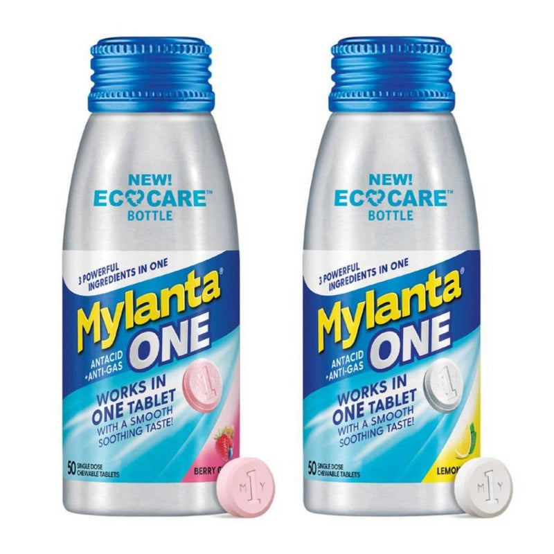 Mylanta Antacid + Anti-gas Eco Care Tablets - Berry Ginger - 50ct