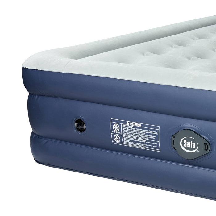 Serta 16" Rechargeable Air Mattress with Electric Pump - Queen