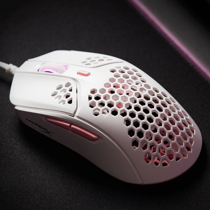 HyperX Pulsefire Haste Wired Gaming Mouse for PC - Pink/White