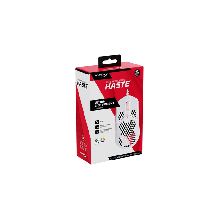 HyperX Pulsefire Haste Wired Gaming Mouse for PC - Pink/White