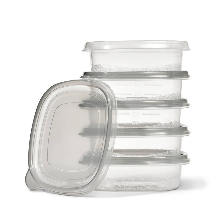 Snap & Store Small Square Food Storage Containers - 25 fl oz/5ct - Dealworthy