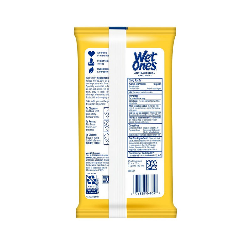 Wet Ones Antibacterial Hand Wipes Travel Pack - Tropical Splash - 20ct