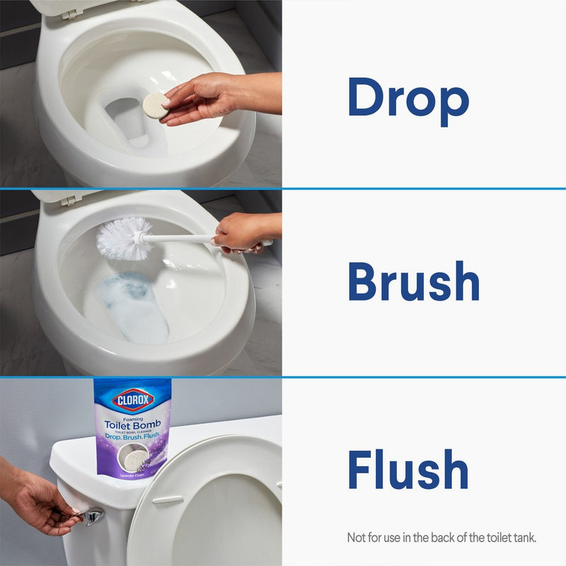 Clorox Lavender Clean Foaming Toilet Bomb Toilet Bowl Cleaner - 5ct