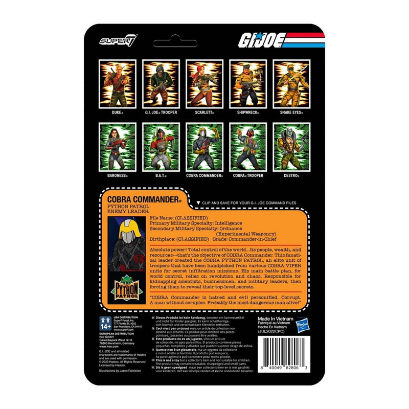 G.I. Joe Python Patrol Cobra Commander ReAction Figure