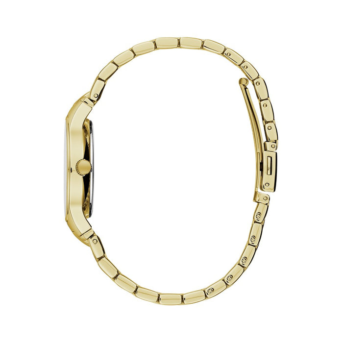 Caravelle designed by Bulova Ladies' Modern Diamond 3-Hand Quartz Gold Tone Stainless Steel, 30mm