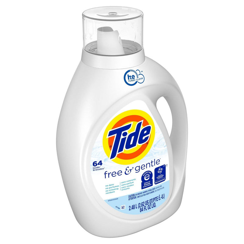 Tide High Efficiency Liquid Laundry Detergent - Free & Gentle - 84 fl oz