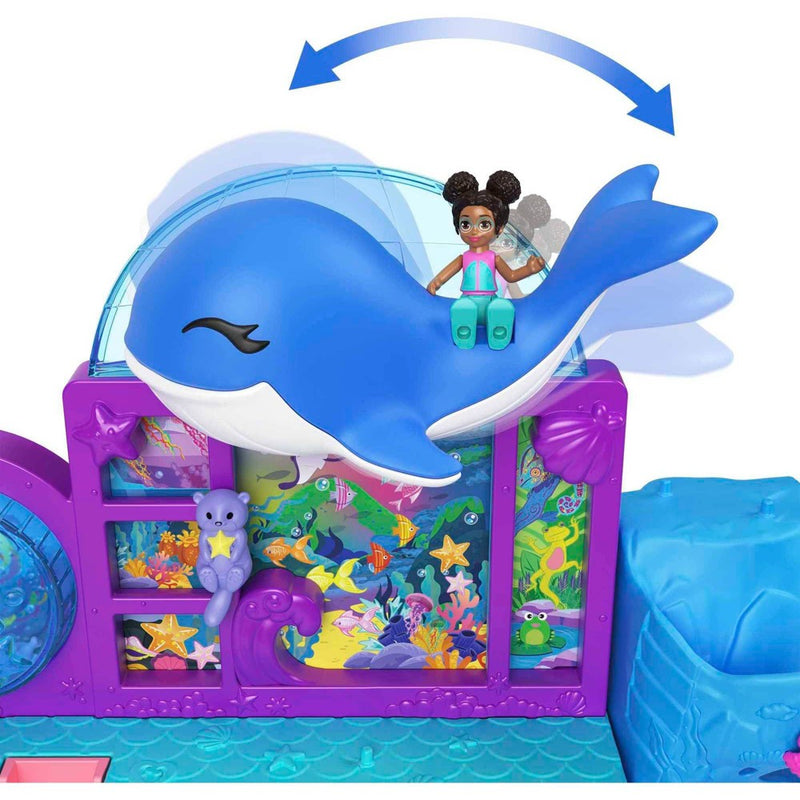Polly Pocket Pollyville Aquarium Starring Shani Playset with 2 Dolls