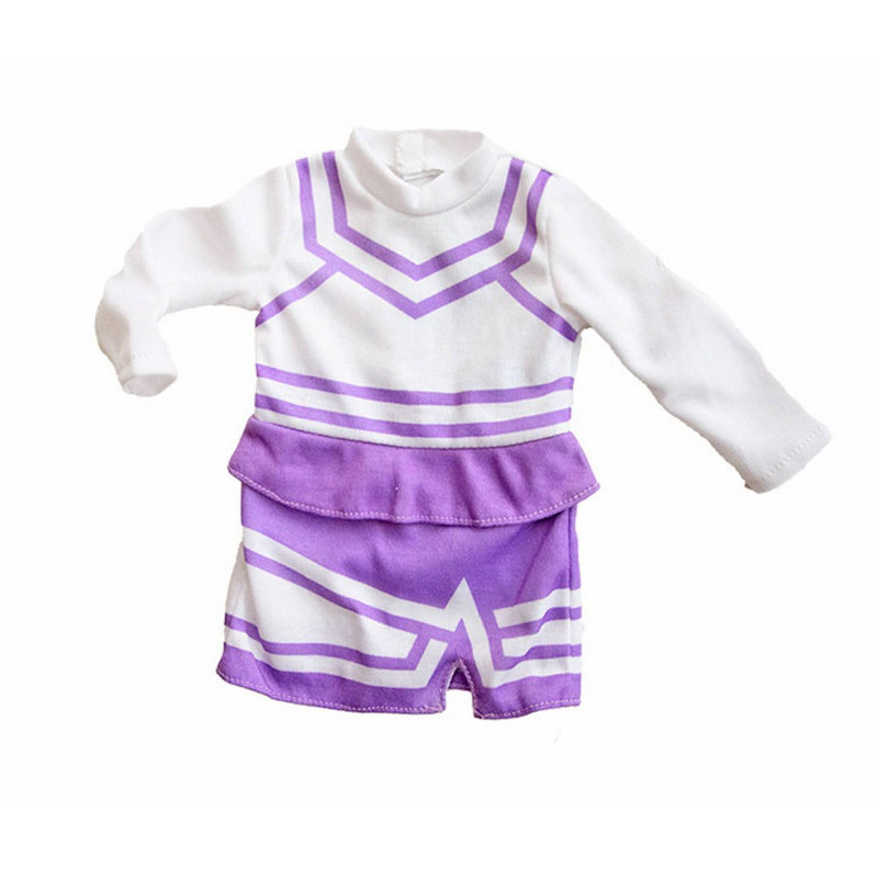 Healthy Roots Purple/White Cheerleader Outfit for Dolls