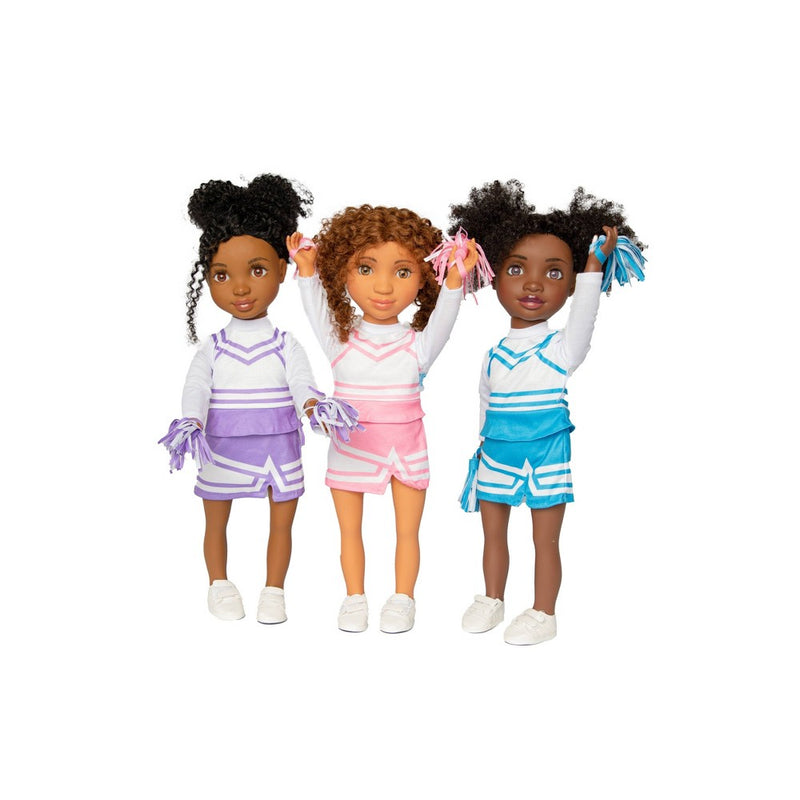 Healthy Roots Purple/White Cheerleader Outfit for Dolls