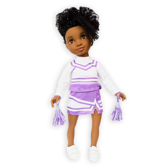 Healthy Roots Purple/White Cheerleader Outfit for Dolls