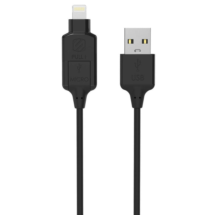 Scosche 3' StrikeLine Pro Lightning and Micro-USB Charge/Sync Cable I3M Black