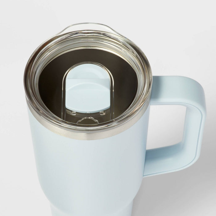 40oz Stainless Steel Straw Tumbler Light Blue - Embark