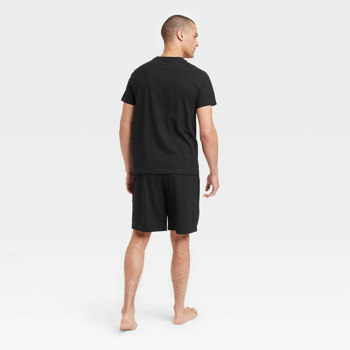 Men's Short Sleeve Pajama Set 2pc - Goodfellow & Co Black L