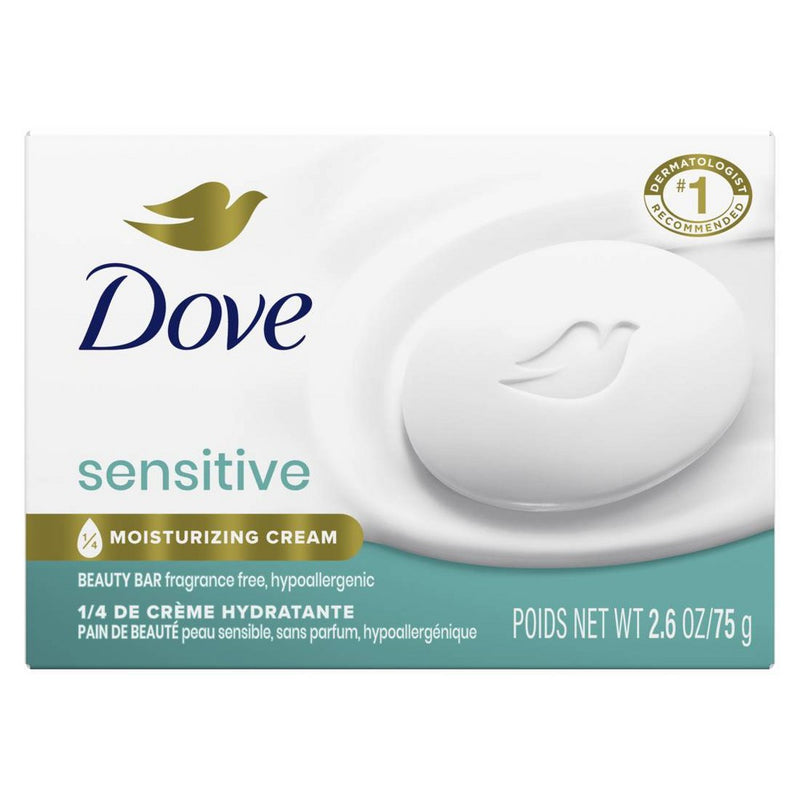Dove Beauty Sensitive Skin Bar Soap - Unscented - Trial Size- 2.6oz