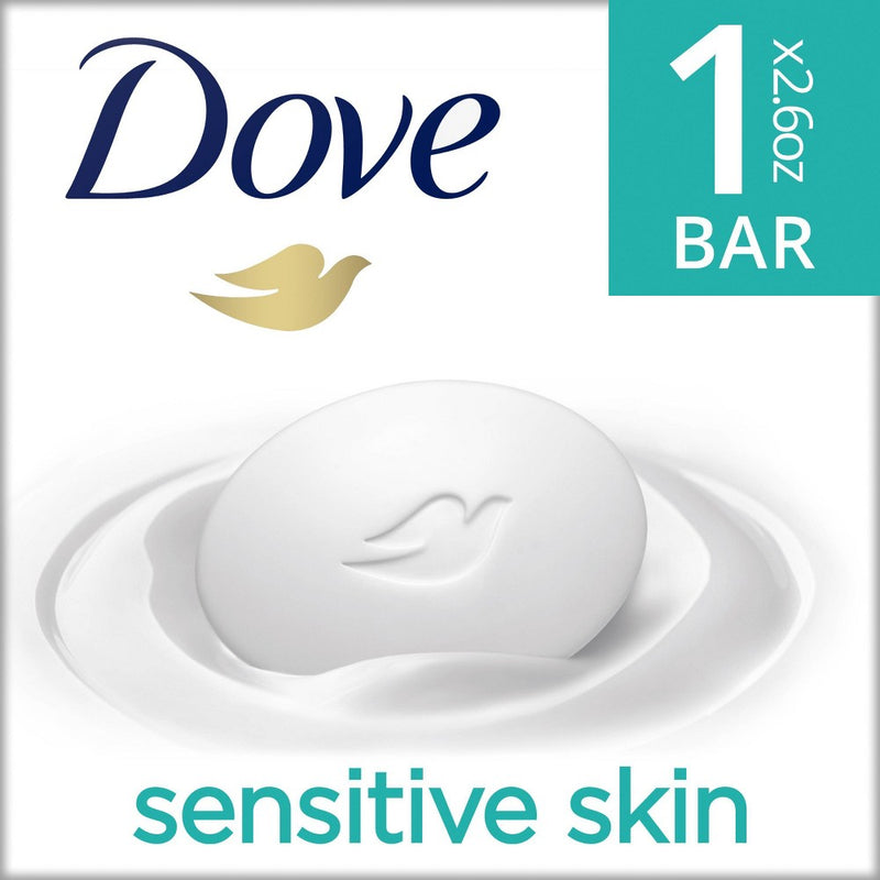 Dove Beauty Sensitive Skin Bar Soap - Unscented - Trial Size- 2.6oz