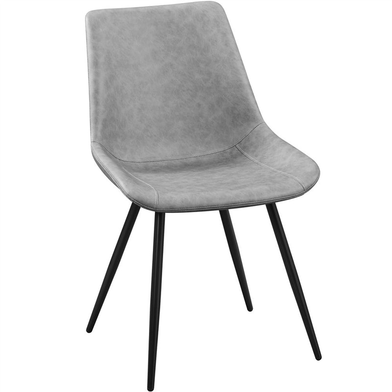 Yaheetech 2pcs Metal Dining Chairs Accent Chairs, Gray (LOCAL PICKUP ONLY)