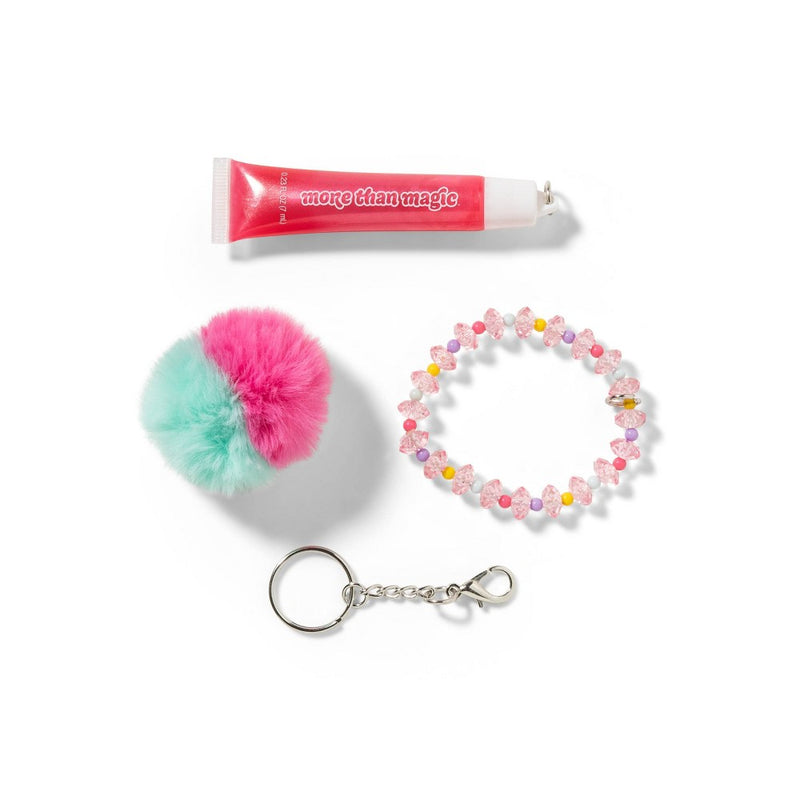 Beaded Wristlet and Pompom Lip Balm Set - Lucky You Honey Dew - 3pc - More Than Magic