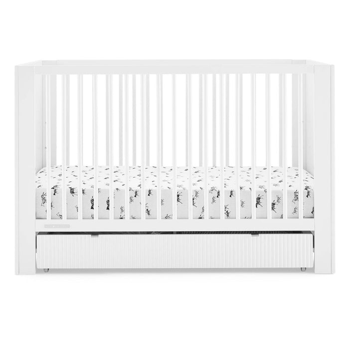 Delta Children Cassie 4-in-1 Convertible Crib with Underdrawer - Greenguard Gold Certified - Bianca White (LOCAL PICKUP ONLY)