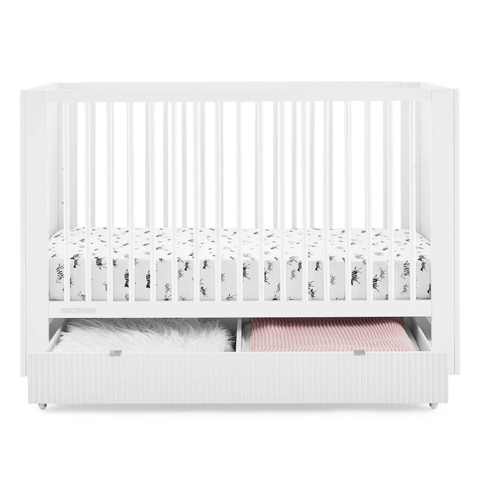Delta Children Cassie 4-in-1 Convertible Crib with Underdrawer - Greenguard Gold Certified - Bianca White (LOCAL PICKUP ONLY)