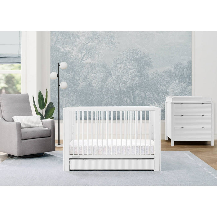 Delta Children Cassie 4-in-1 Convertible Crib with Underdrawer - Greenguard Gold Certified - Bianca White (LOCAL PICKUP ONLY)