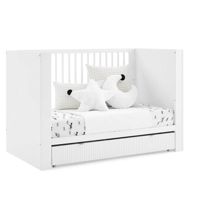 Delta Children Cassie 4-in-1 Convertible Crib with Underdrawer - Greenguard Gold Certified - Bianca White (LOCAL PICKUP ONLY)