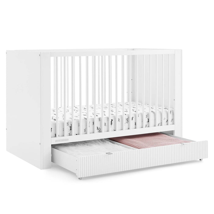 Delta Children Cassie 4-in-1 Convertible Crib with Underdrawer - Greenguard Gold Certified - Bianca White (LOCAL PICKUP ONLY)