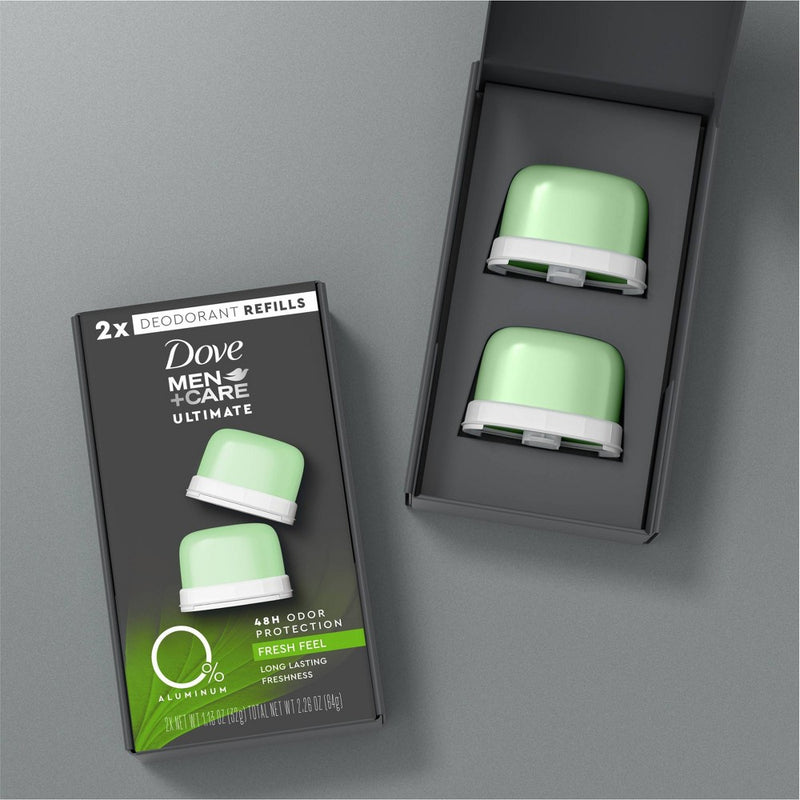 Dove Men+Care Ultimate 0% Aluminum Fresh Feel 48 Hour Deodorant Refill Kit - 1.13oz/2pk