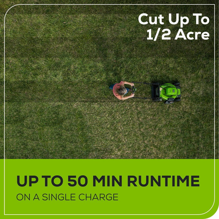 Greenworks POWERALL 21" 24V 5Ah Cordless Brushless Self-Propelled Mower Kit with 2 USB Batteries and Dual Port Rapid Charger (LOCAL PICKUP ONLY)