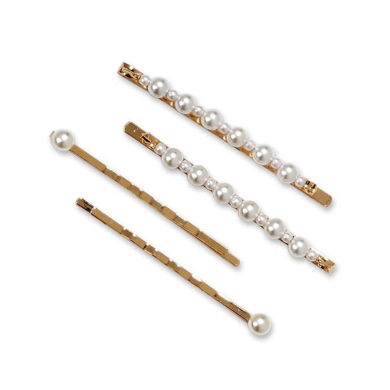 scunci Pearl Embellished Bobby Pins - Gold - 4pk