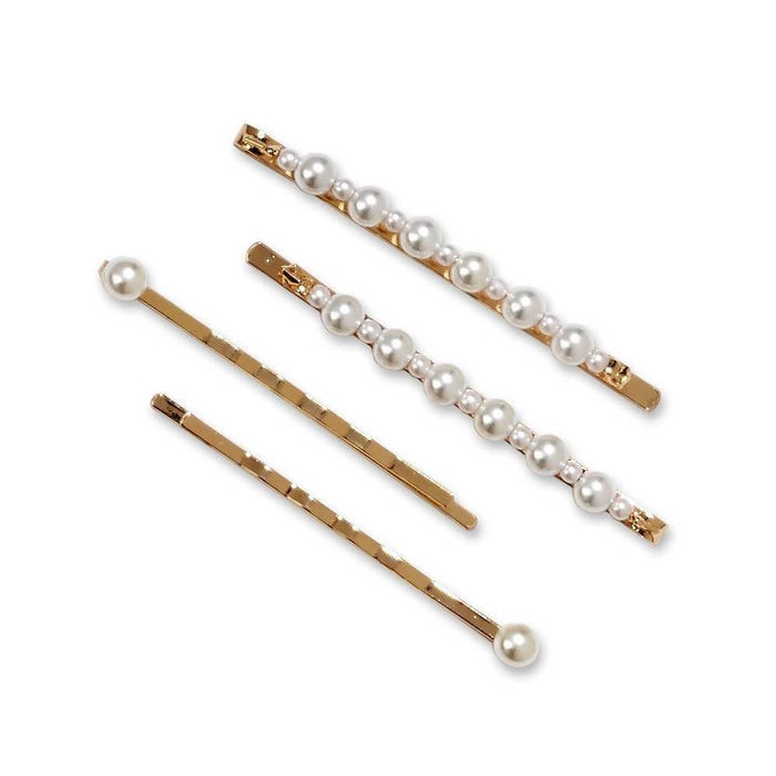 scunci Pearl Embellished Bobby Pins - Gold - 4pk