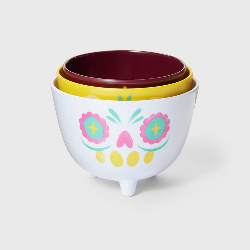 Dia de Muertos 3ct Melamine Decorative Nesting Bowls - Designed with Luis Pinto