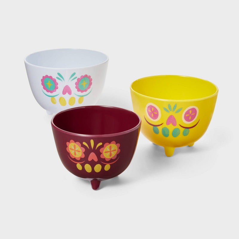 Dia de Muertos 3ct Melamine Decorative Nesting Bowls - Designed with Luis Pinto
