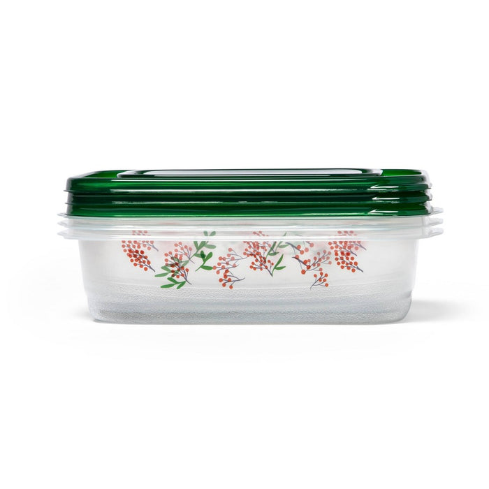 Holiday Rectangle Food Storage Container - 42oz/3ct - up & up