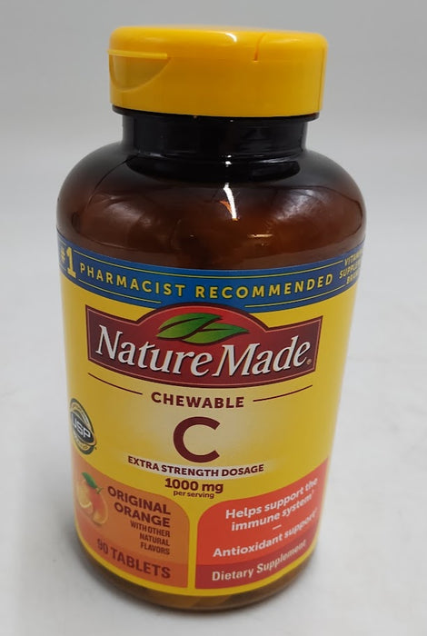 Nature Made Extra StrengthChewable Vitamin C 1000mg Tablets - 90ct EXP:01/2027