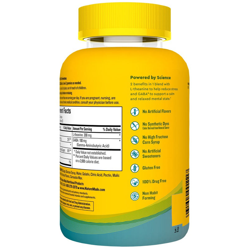 Nature Made Wellblends Stress Relief Gummies with L theanine and GABA - Strawberry Flavor - 40ct